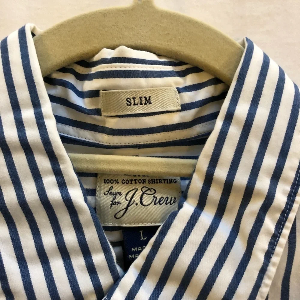 J. Crew Striped Long Sleeve Button Down